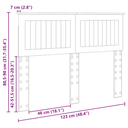 vidaXL Kopfteil Braun Eichen-Optik 120 cm Holzwerkstoff