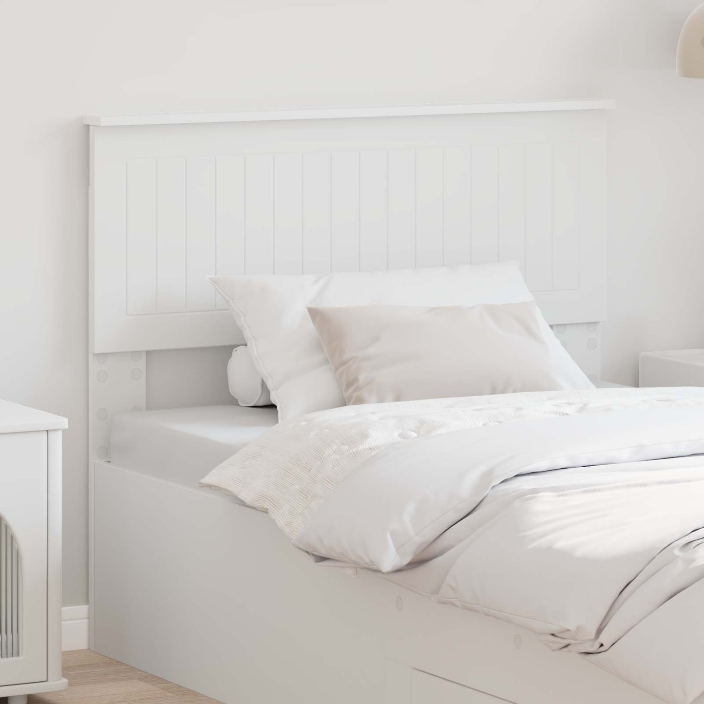 vidaXL Tête de lit Blanc 100 cm Bois d'ingénierie