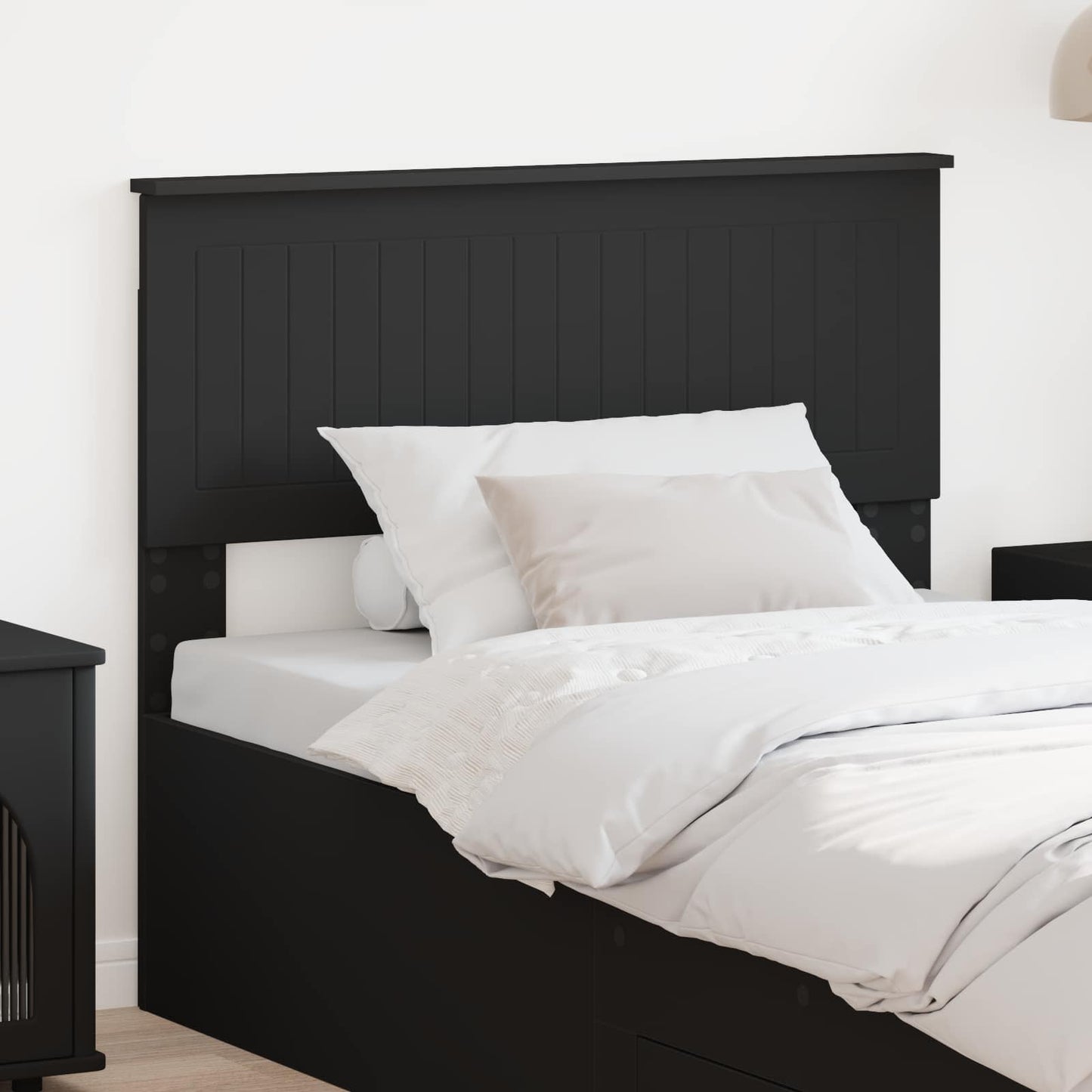 vidaXL Tête de lit Noir aspect chêne 100 cm Bois d'ingénierie