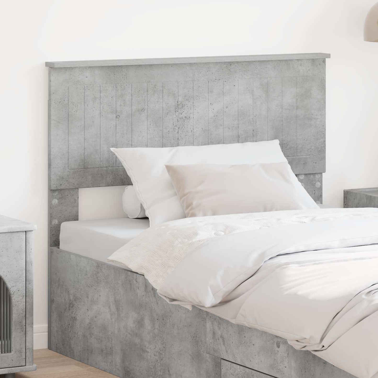 vidaXL Tête de lit Gris béton 100 cm Bois d'ingénierie
