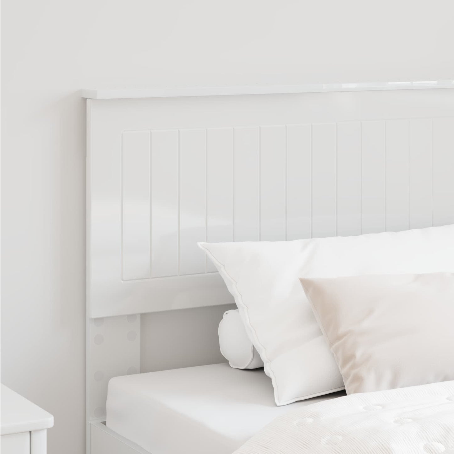 vidaXL Tête de lit Blanc brillant 100 cm Bois d'ingénierie