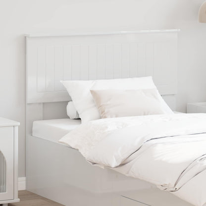 vidaXL Tête de lit Blanc brillant 100 cm Bois d'ingénierie
