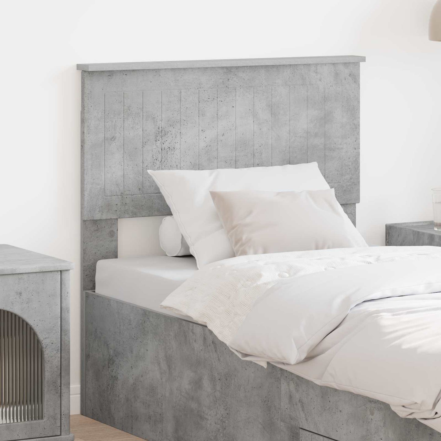 vidaXL Kopfteil Beton Grau 80 cm Holzwerkstoff