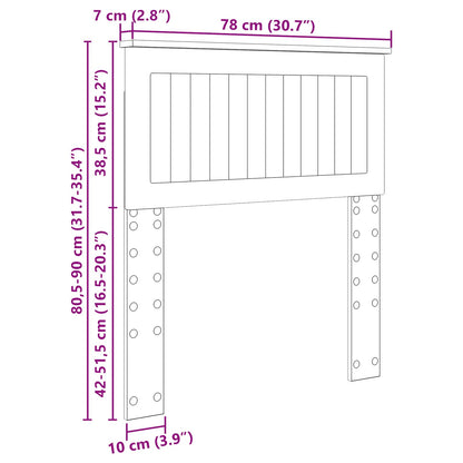 vidaXL Kopfteil Artisan-Eiche 75 cm Holzwerkstoff