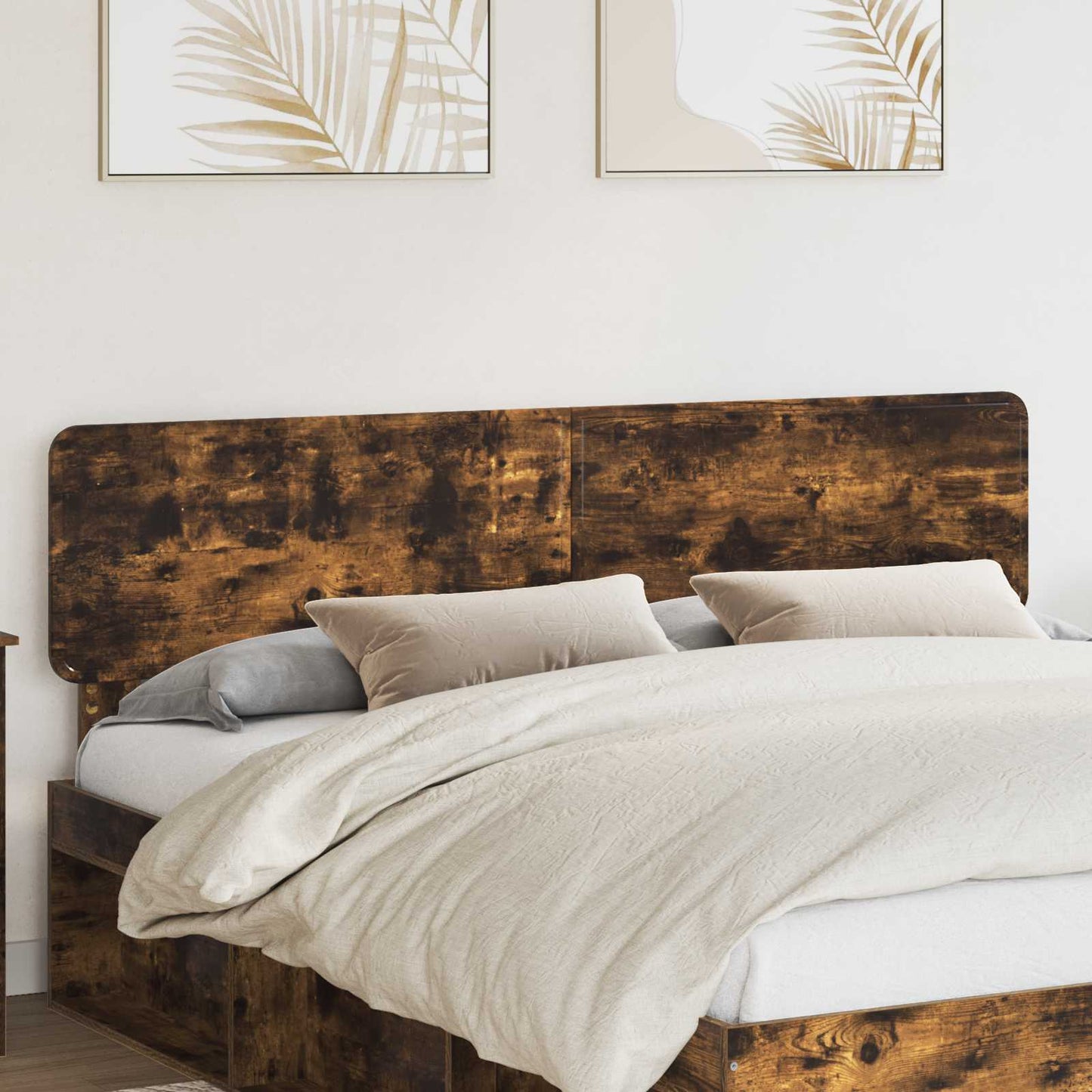 vidaXL Kopfteil Geräucherte Eiche 200 cm Holzwerkstoff