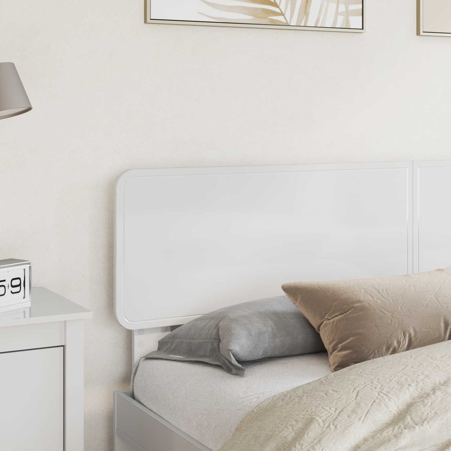 vidaXL Tête de lit Blanc brillant 180 cm Bois d'ingénierie