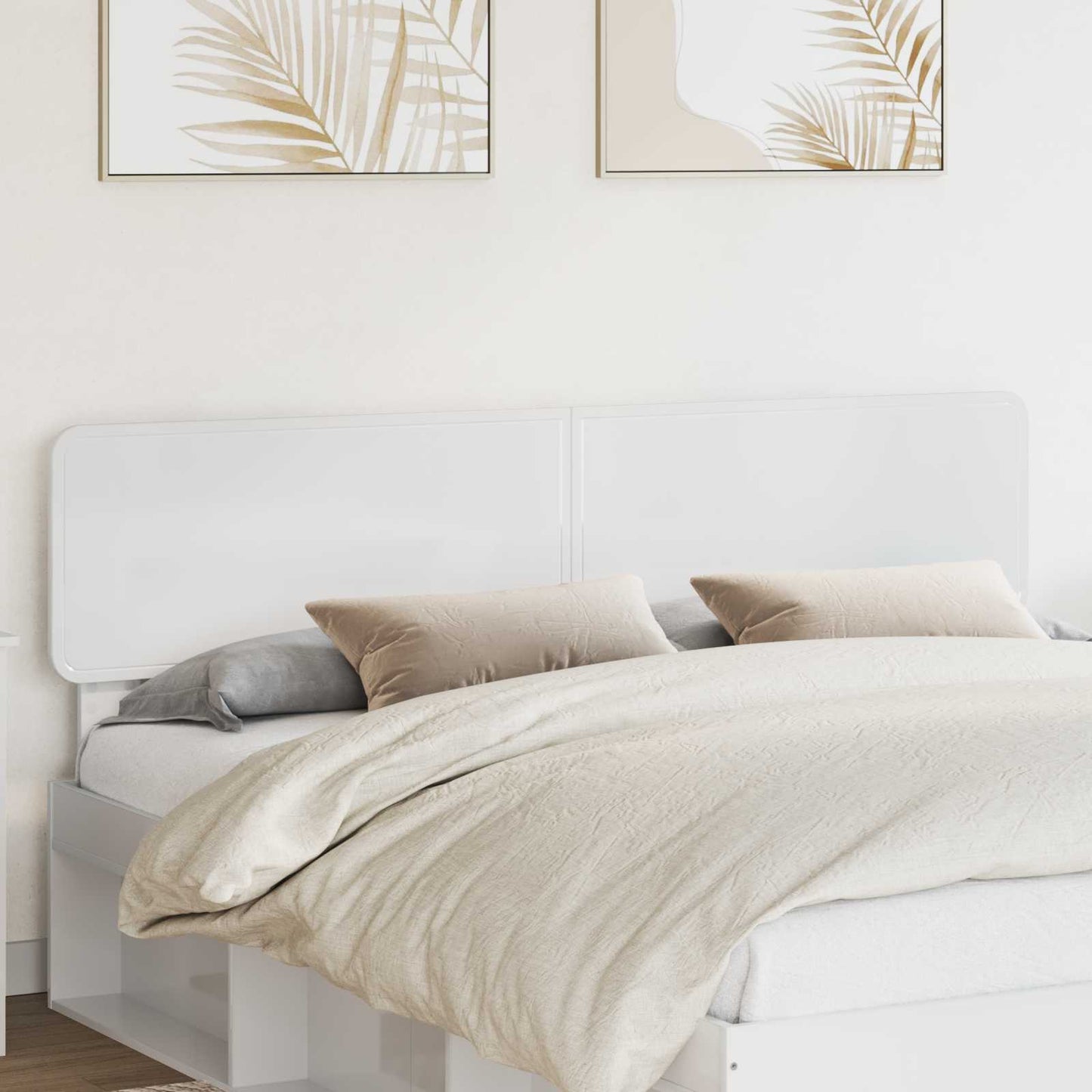 vidaXL Tête de lit Blanc brillant 180 cm Bois d'ingénierie