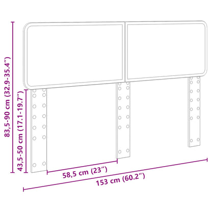 vidaXL Kopfteil Geräucherte Eiche 150 cm Holzwerkstoff