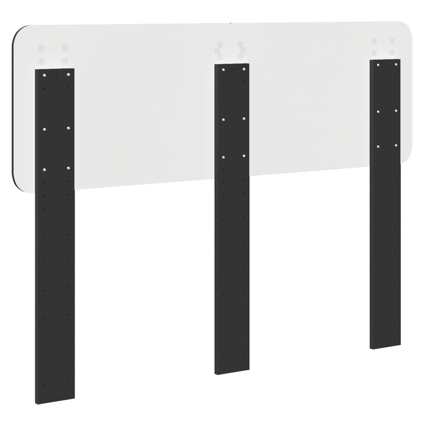 Kopfteil Schwarz Eichen-Optik 135 cm Holzwerkstoff