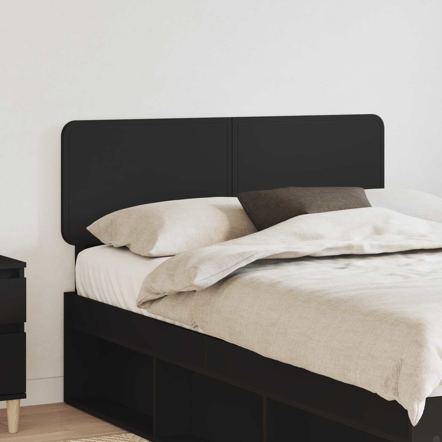 vidaXL Tête de lit Chêne noir 120 cm Bois d'ingénierie