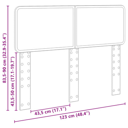 vidaXL Kopfteil Braun Eichen-Optik 120 cm Holzwerkstoff
