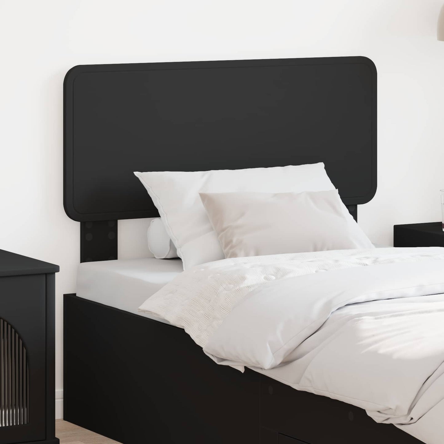 vidaXL Tête de lit Noir aspect chêne 100 cm Bois d'ingénierie