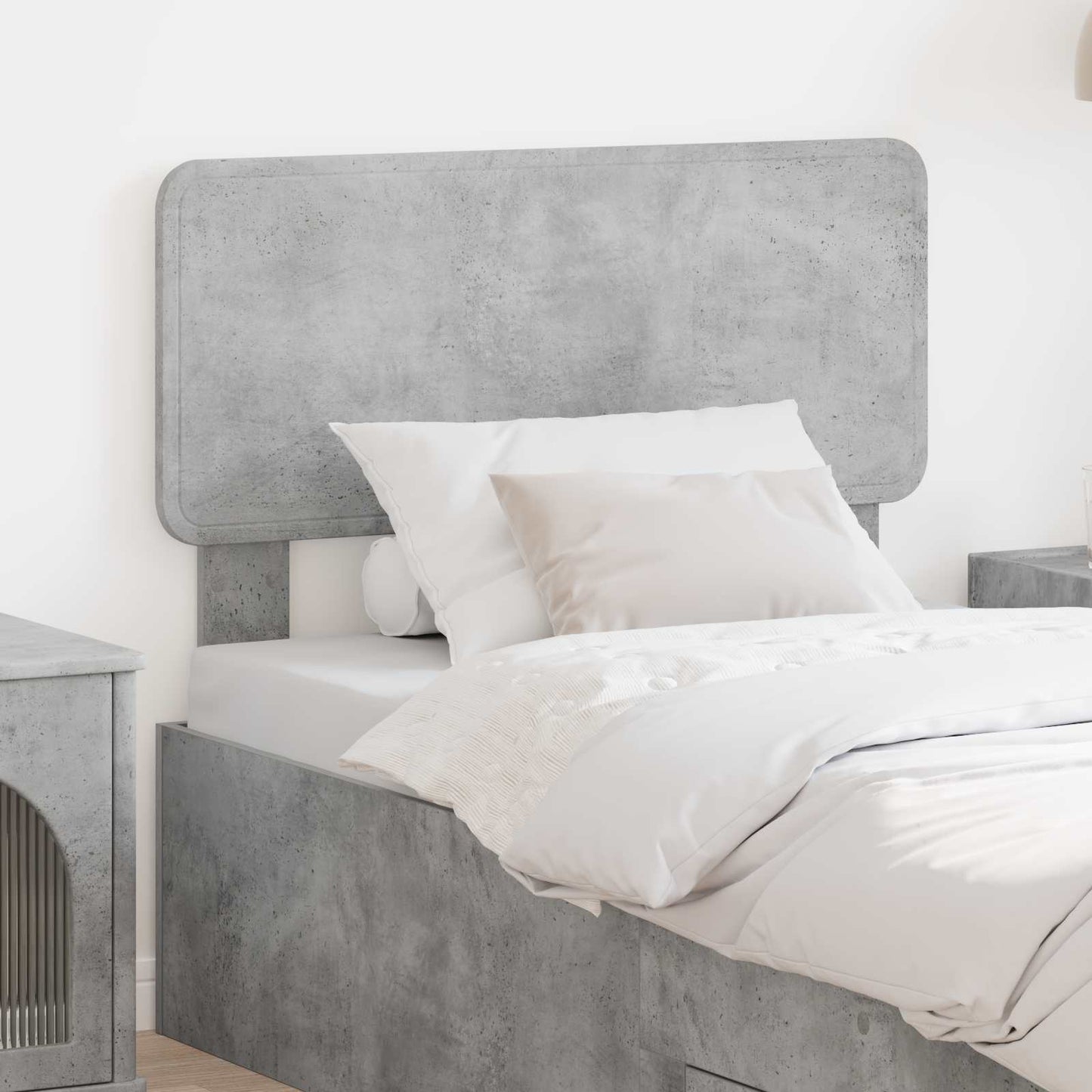 vidaXL Kopfteil Beton Grau 80 cm Holzwerkstoff