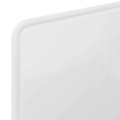 Kopfteil Glänzend Weiß 80 cm Holzwerkstoff