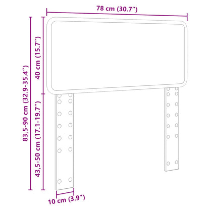 Kopfteil Braun Eichen-Optik 75 cm Holzwerkstoff