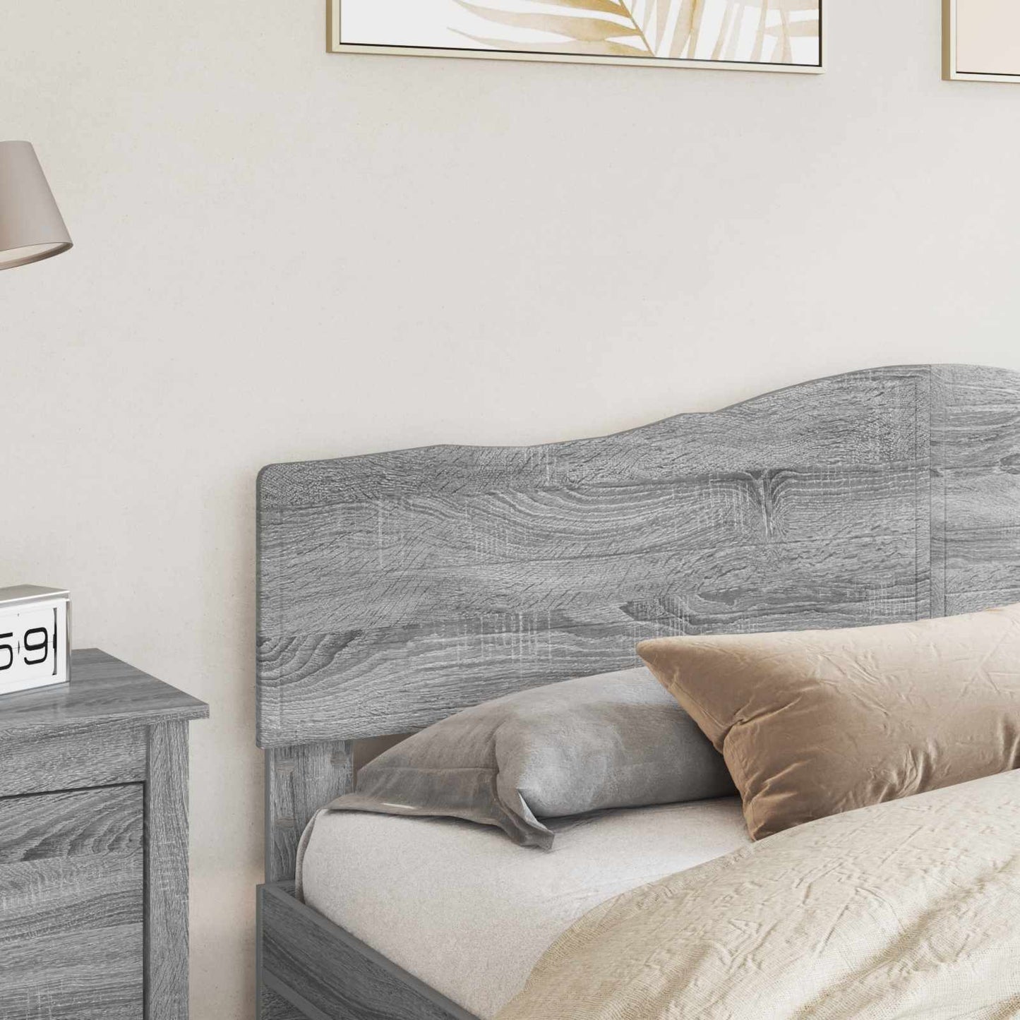 vidaXL Kopfteil Graues Sonoma 200 cm Holzwerkstoff