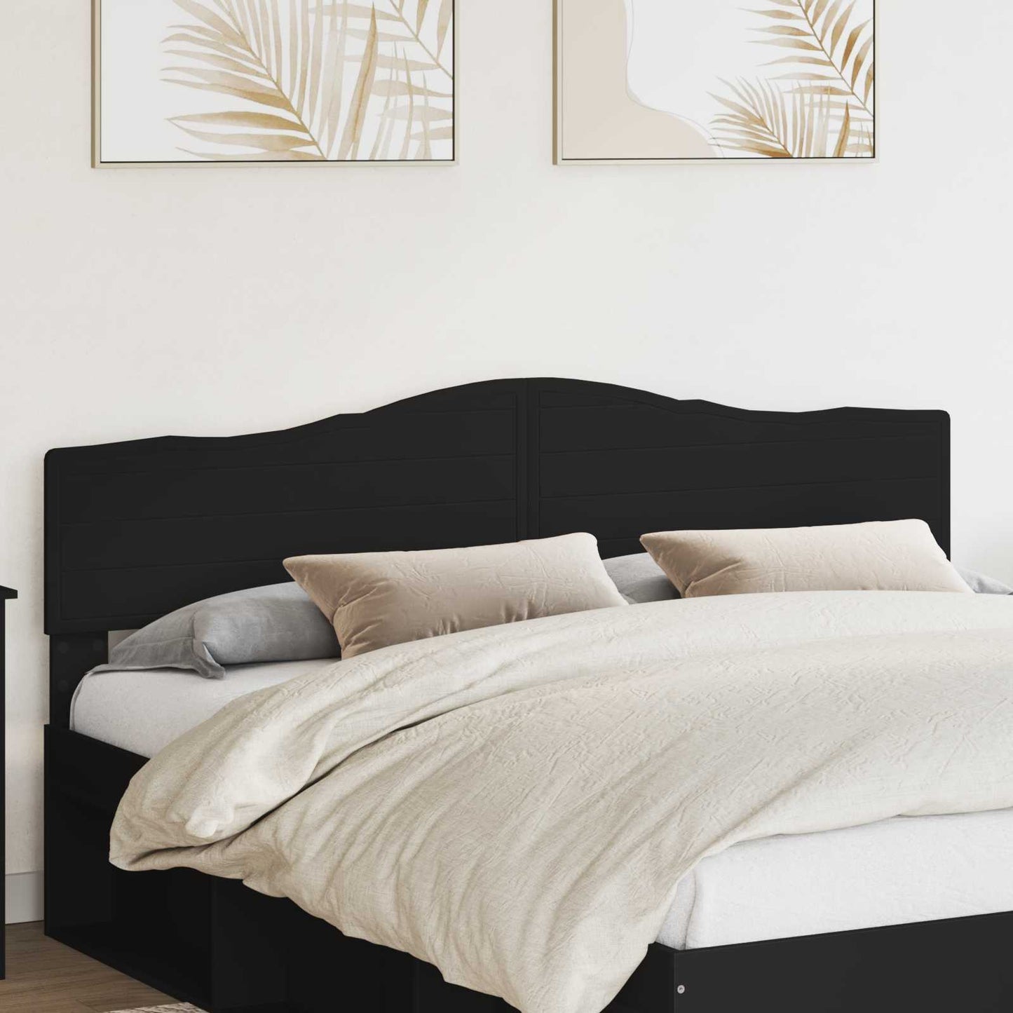 vidaXL Tête de lit noir aspect chêne 180 cm bois d'ingénierie