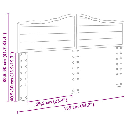 Kopfteil Sonoma-Eiche 150 cm Holzwerkstoff