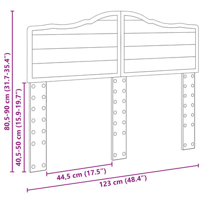 vidaXL Kopfteil Schwarz Eichen-Optik 120 cm Holzwerkstoff