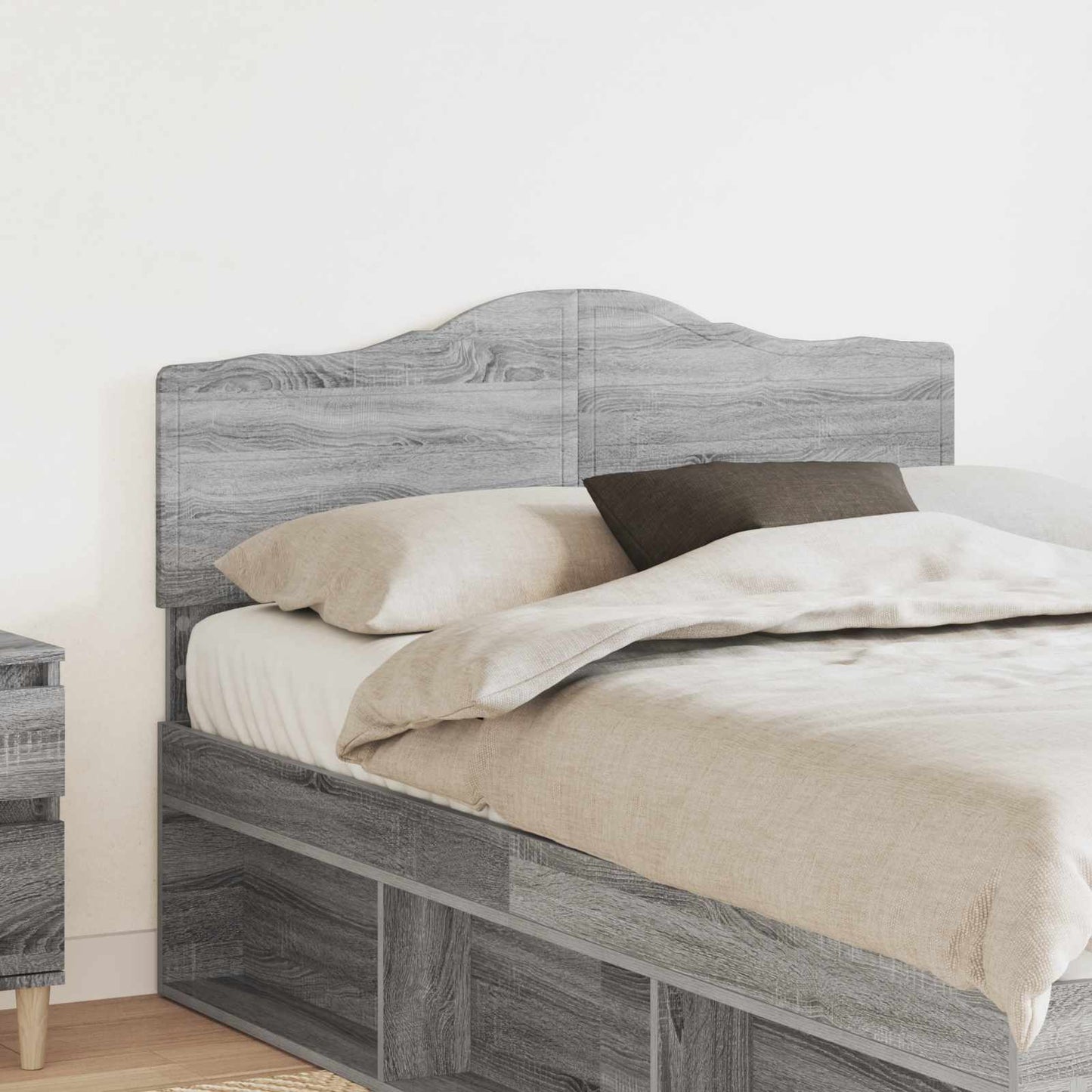 vidaXL Kopfteil Graues Sonoma 120 cm Holzwerkstoff