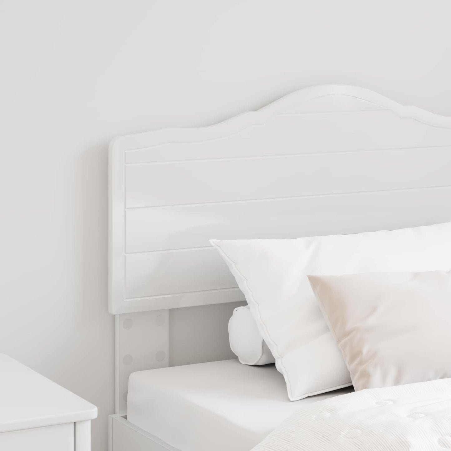 vidaXL Tête de lit Blanc brillant 80 cm Bois d'ingénierie