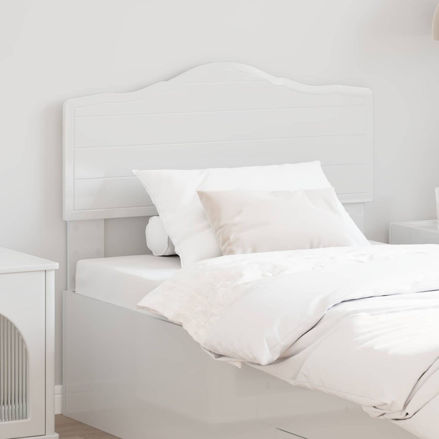 vidaXL Tête de lit Blanc brillant 80 cm Bois d'ingénierie