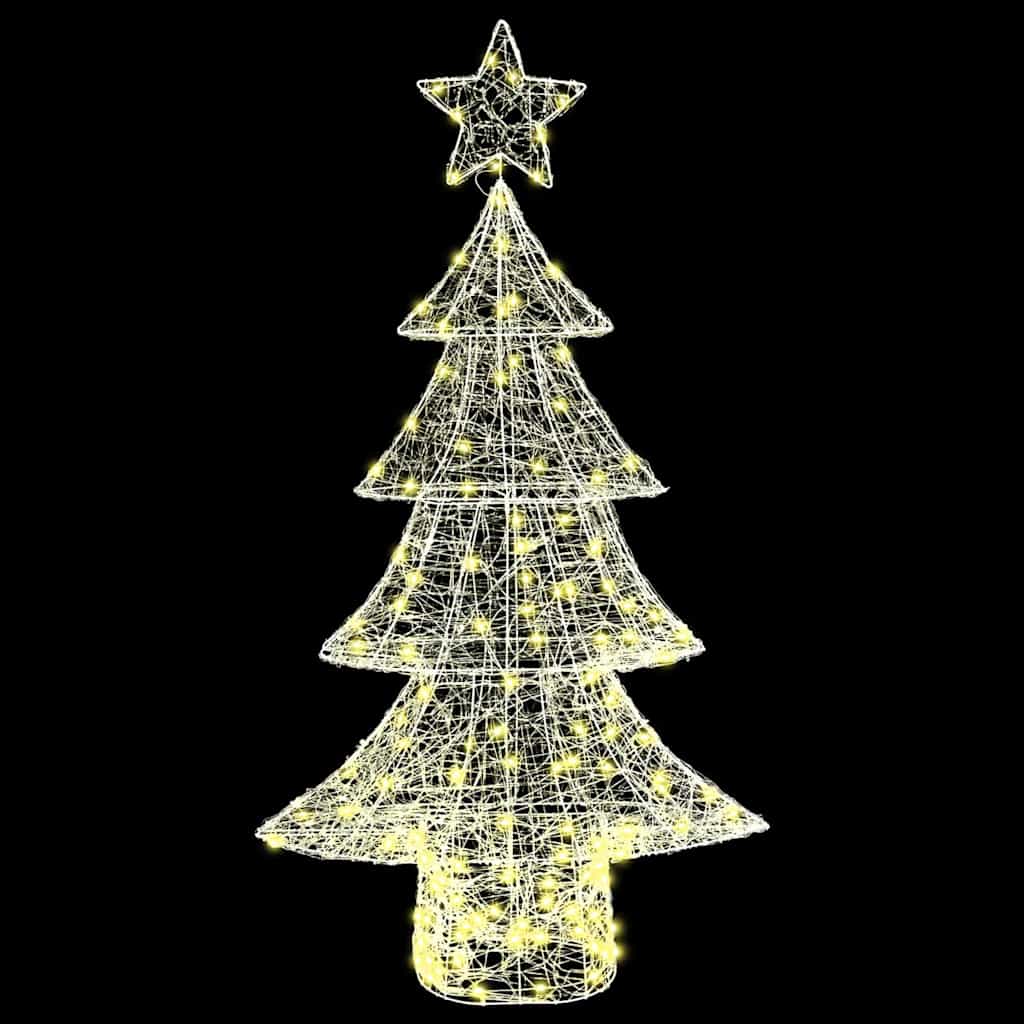 Weihnachtsbaum mit 160 LEDs Warmweiß 150 cm Acryl