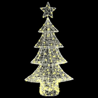 Weihnachtsbaum mit 160 LEDs Warmweiß 150 cm Acryl