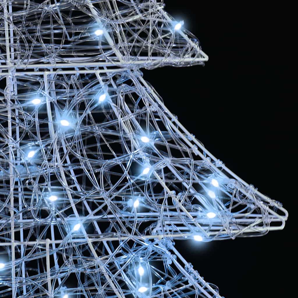 Weihnachtsbaum mit 160 LEDs Kaltweiß 150 cm Acryl