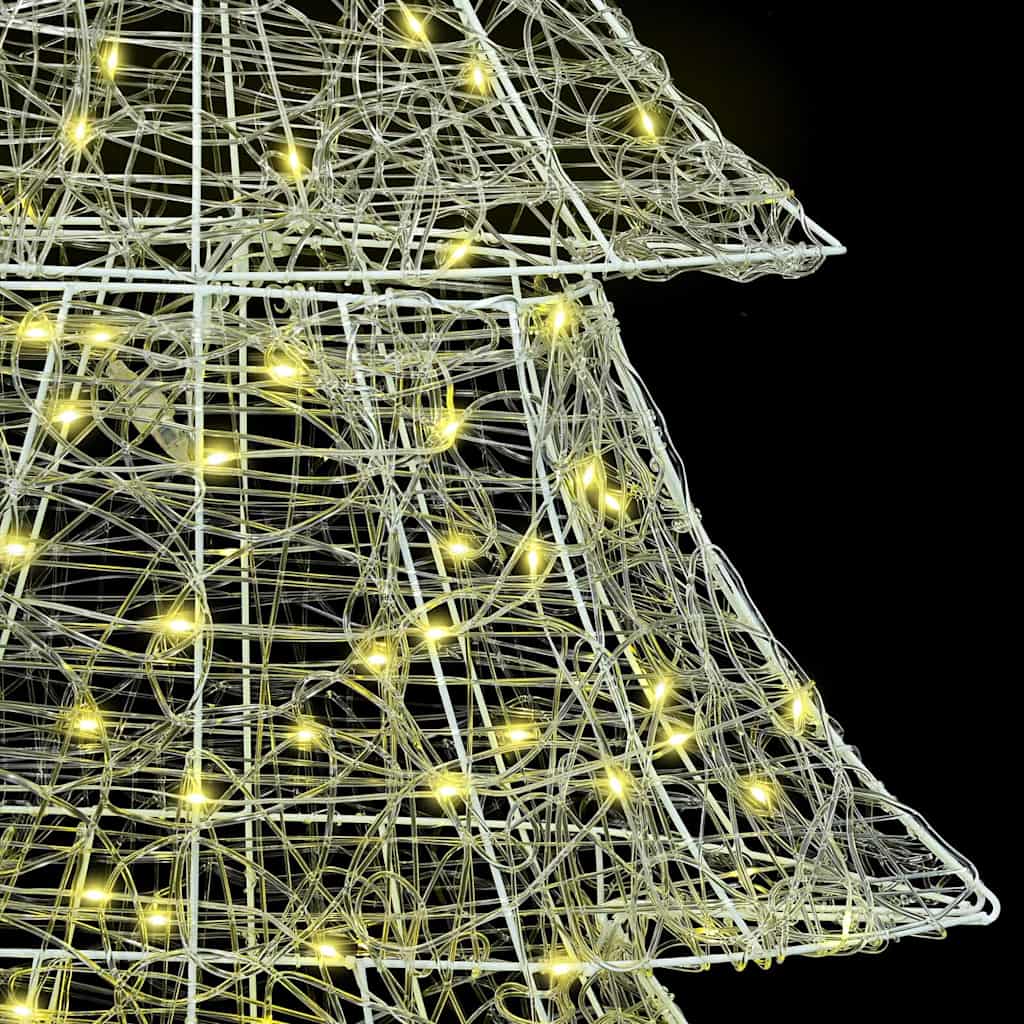 Weihnachtsbaum mit 240 LEDs Warmweiß 150 cm Acryl