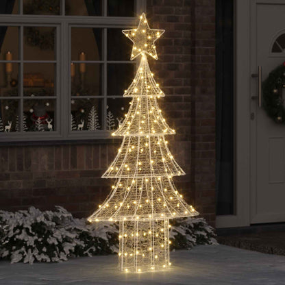 Weihnachtsbaum mit 240 LEDs Warmweiß 150 cm Acryl
