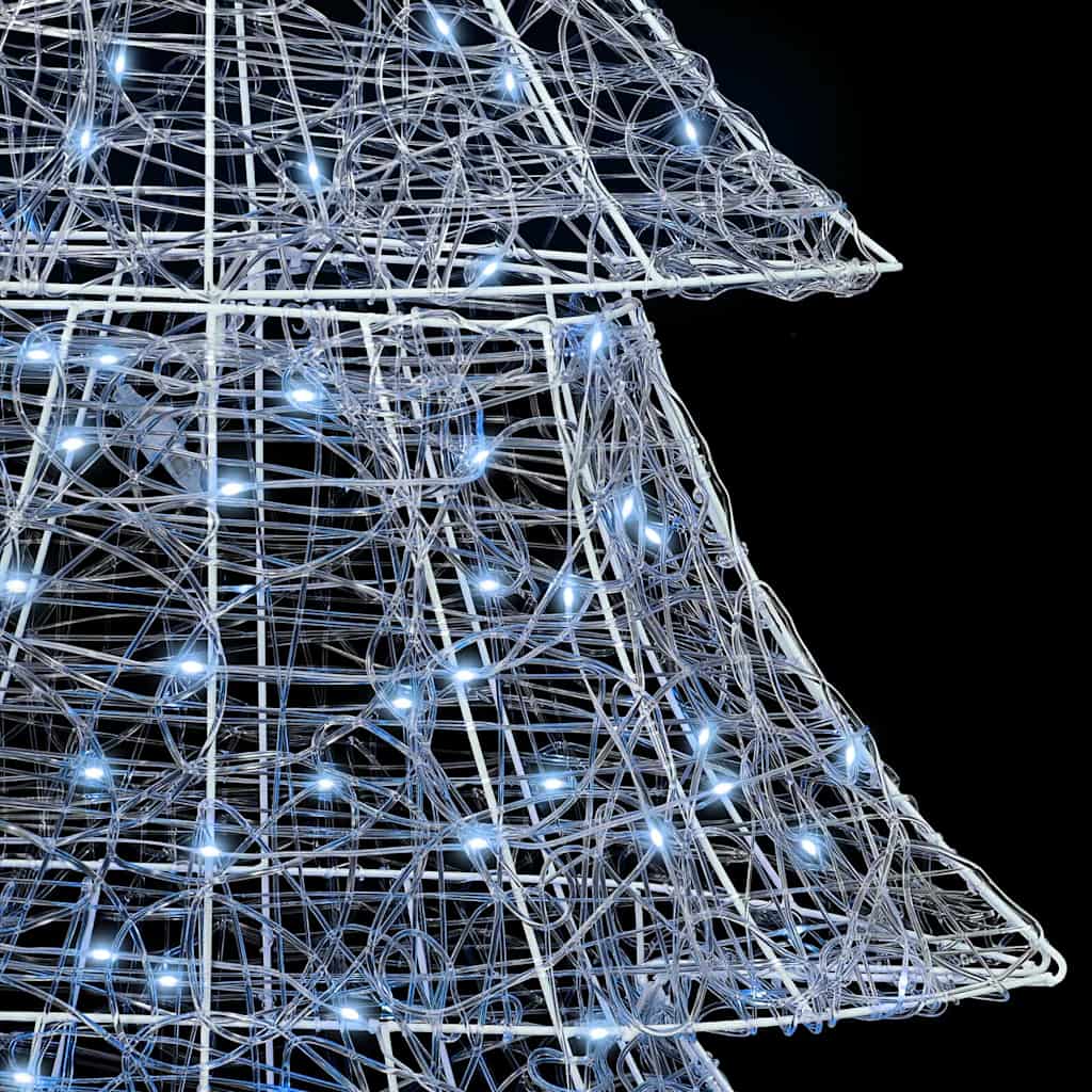 Weihnachtsbaum mit 240 LEDs Kaltweiß 180 cm Acryl