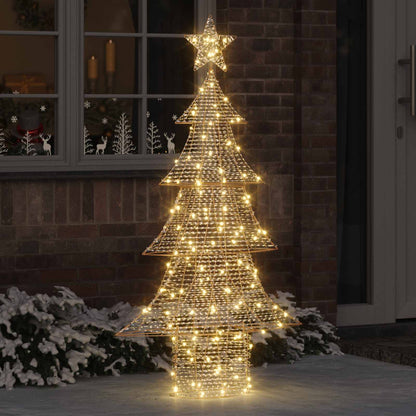 Weihnachtsbaum mit 160 LEDs Warmweiß 151 cm PET