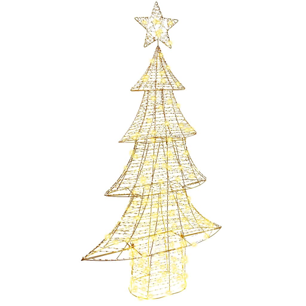 Weihnachtsbaum mit 160 LEDs Warmweiß 151 cm PET