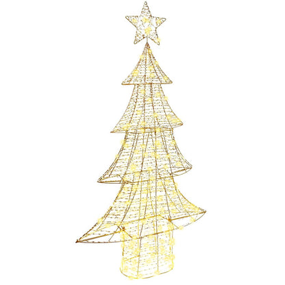 Weihnachtsbaum mit 160 LEDs Warmweiß 151 cm PET