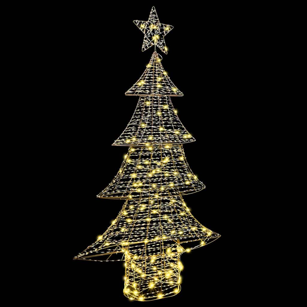 Weihnachtsbaum mit 160 LEDs Warmweiß 151 cm PET
