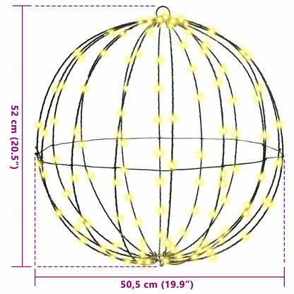 Ball mit 160 LEDs Warmweiß 50,5 x 50,5 x 52 cm Metall