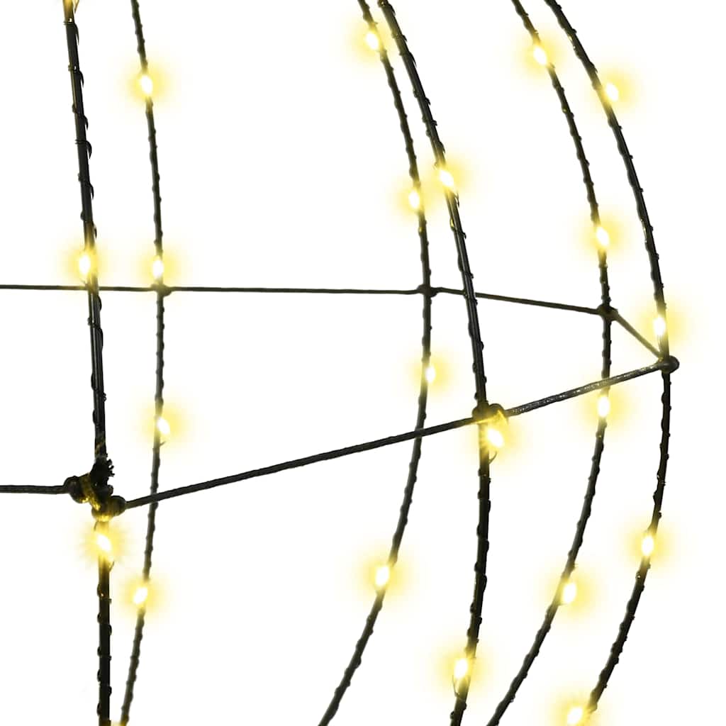 Ball mit 192 LEDs Warmweiß 59,5 x 59,5 x 63 cm Metall
