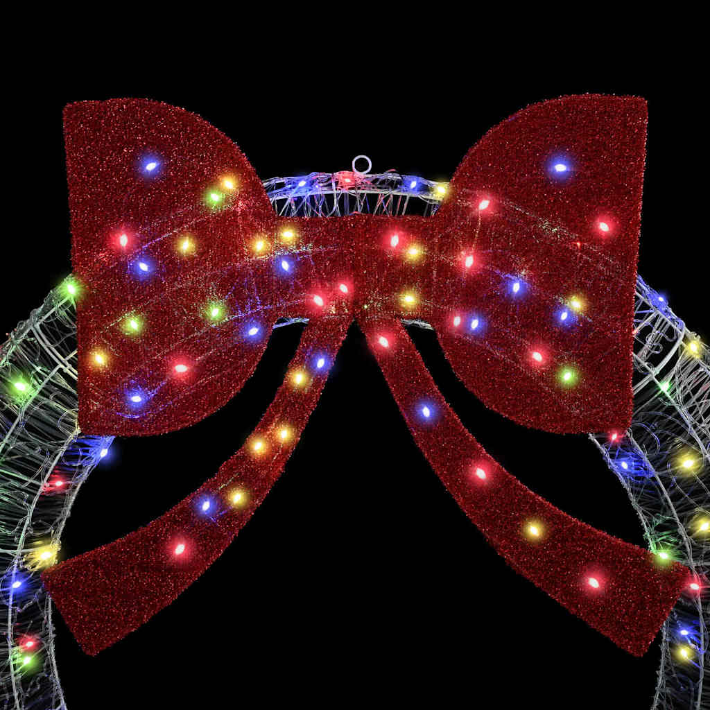 Kranz mit 80 LEDs Mehrfarbig 92 x 92 x 9,5 cm Acryl