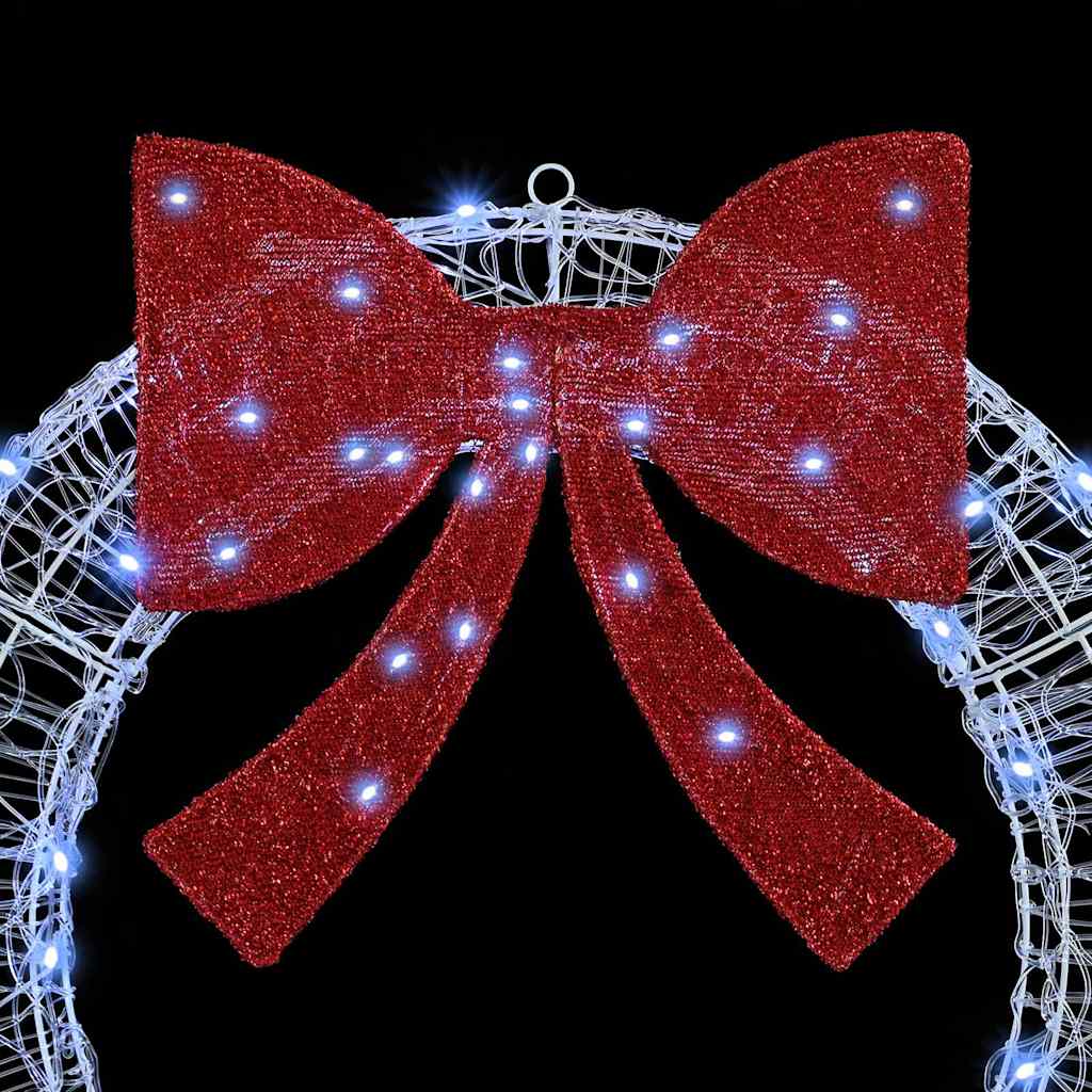 Kranz mit 150 LEDs Kaltweiß 120 cm Acryl