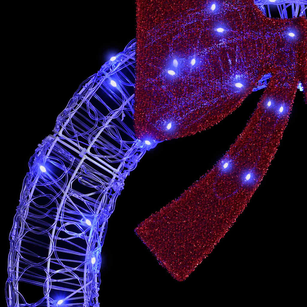 Kranz mit 150 LEDs Blau 120 cm Acryl