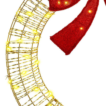 Kranz mit 80 LEDs Warmweiß 91 x 91 x 9 cm PET