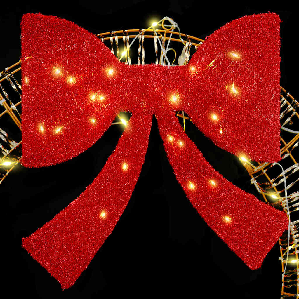 Kranz mit 80 LEDs Warmweiß 91 x 91 x 9 cm PET