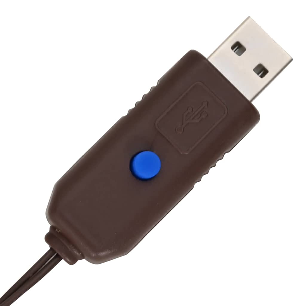 Kranz mit 80 LEDs Warmweiß 90 x 90 x 9 cm Rattan