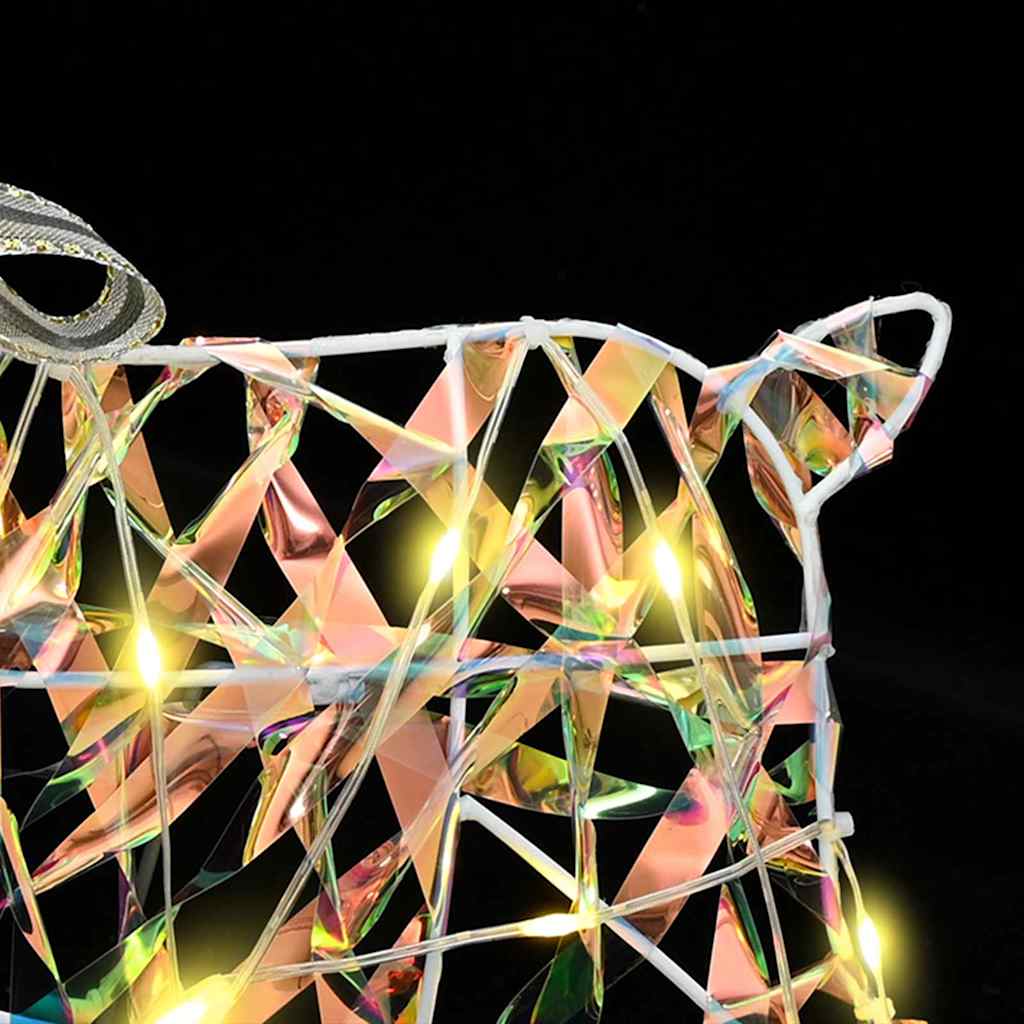 LED Rentiere mit 40 LEDs 2 pcs Warmes Weiß PET