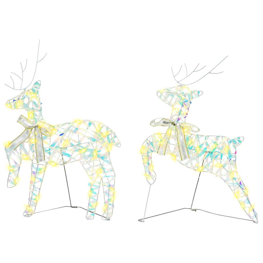 LED Rentiere mit 40 LEDs 2 pcs Warmes Weiß PET