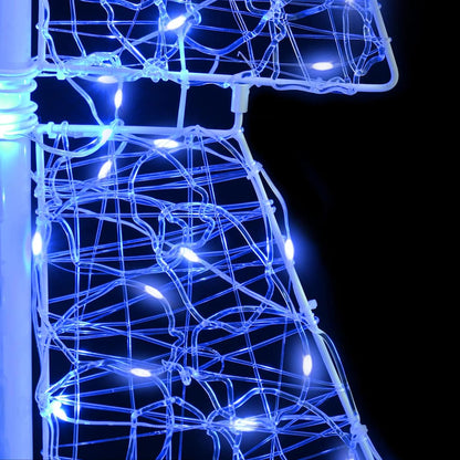 Weihnachtsbaum mit 100 LEDs Blau 120 cm Acryl