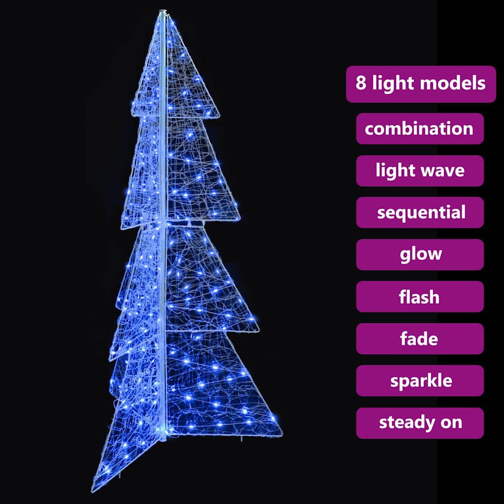 Weihnachtsbaum mit 160 LEDs Blau 150 cm Acryl