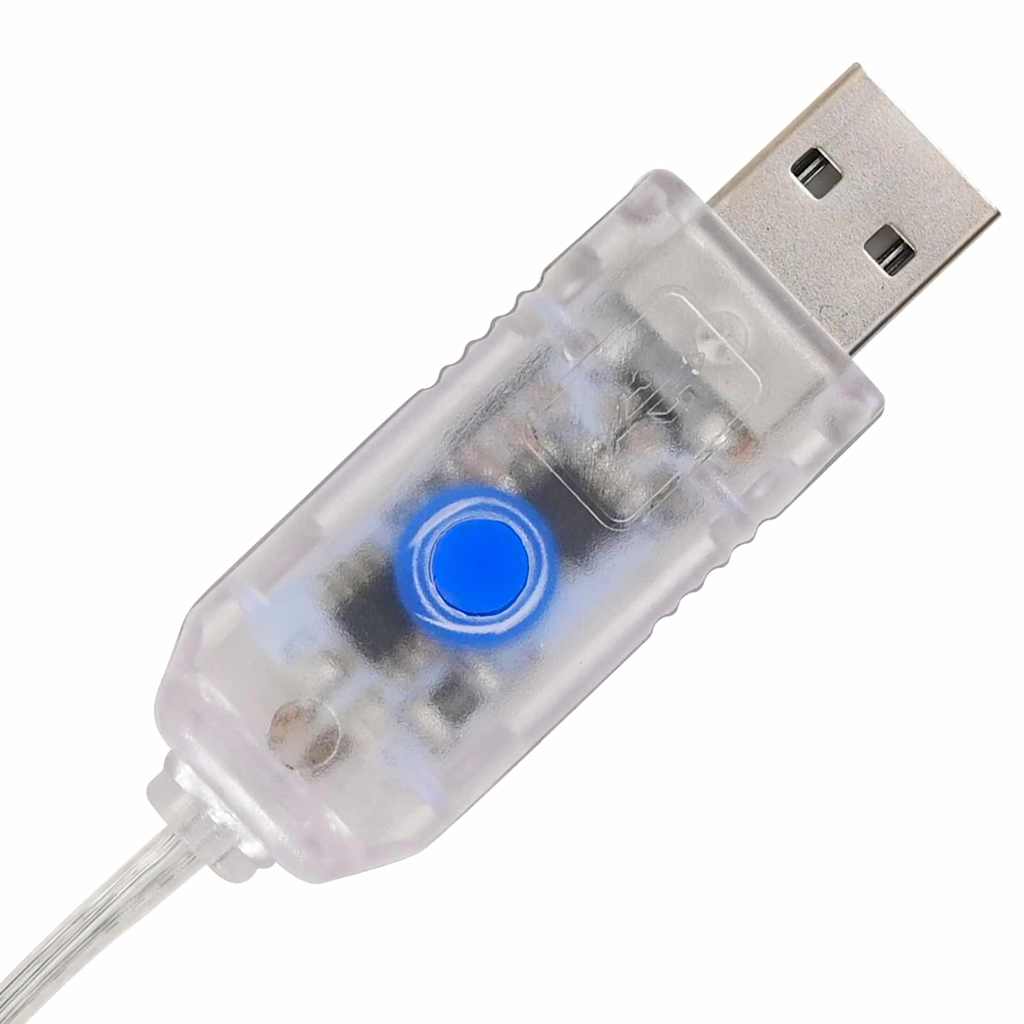 Weihnachtsbaum mit 240 LEDs Kaltweiß 180 cm Acryl