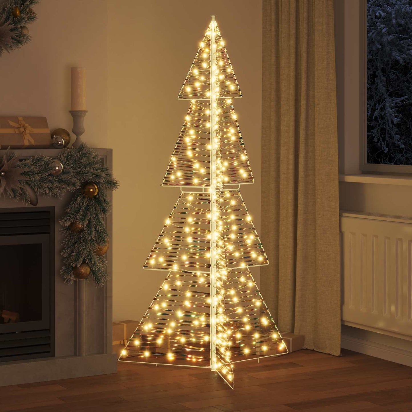 Weihnachtsbaum mit 240 LEDs Warmes Weiß 180 cm PET